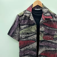 【Sサイズ】KIMONOカジュアルシャツ半袖　蘇芳