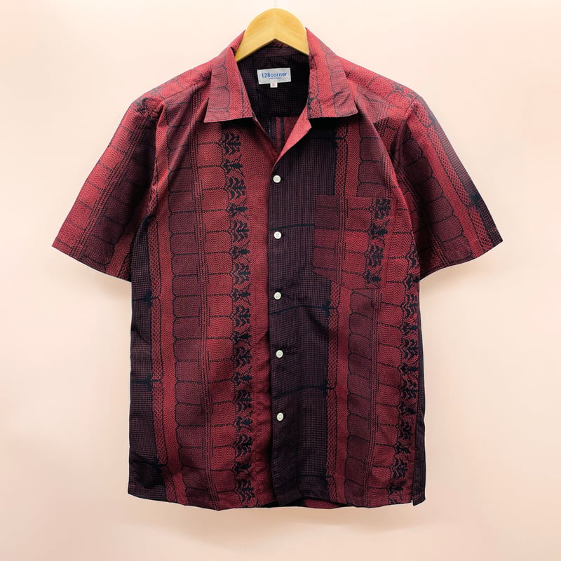 Koshima Oshima 大島紬 シルク100% メンズ半袖シャツ294セーター Koshima Oshima 大島紬 シルク100% メンズ半袖シャツ294セーター