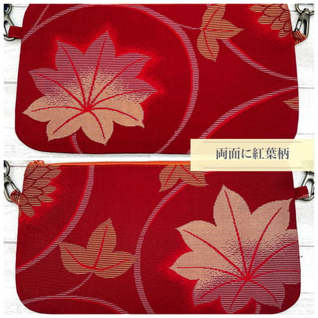 KIMONOサコッシュ　深紅赤