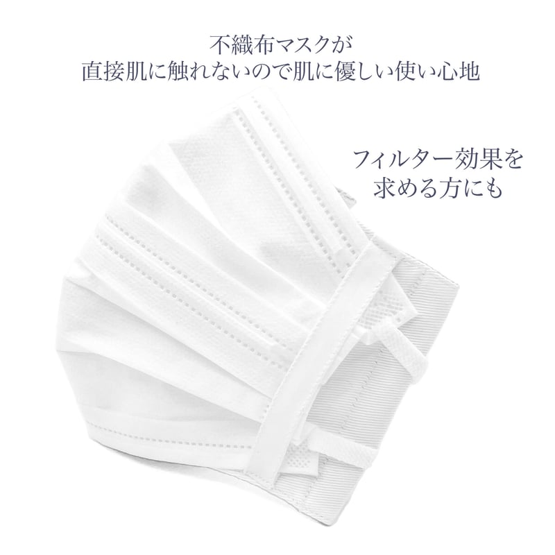 小さめサイズ】フラットテープ抗菌抗ウィルス機能洗えるインナーマスク