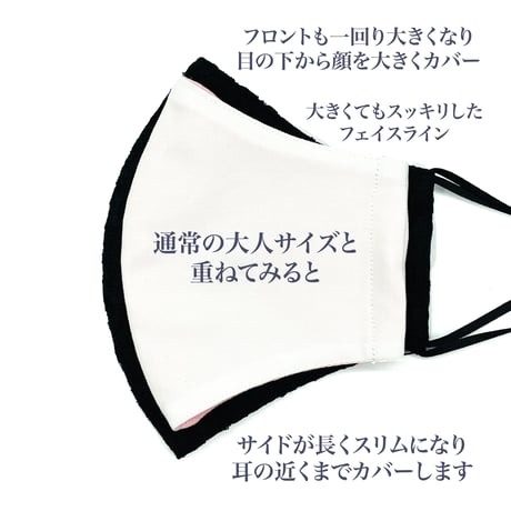 【大きめ大人サイズ】ダブルクレンゼ　抗菌抗ウィルス機能洗える布立体マスク 　オフホワイトバーバリー