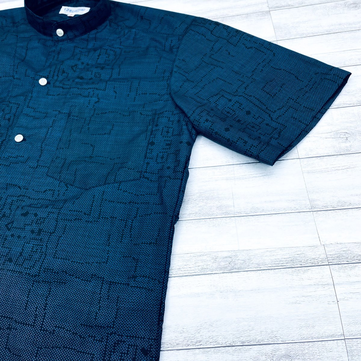 Koshima Oshima 大島紬 シルク100% メンズ半袖シャツ fit=scale-down,w=1200