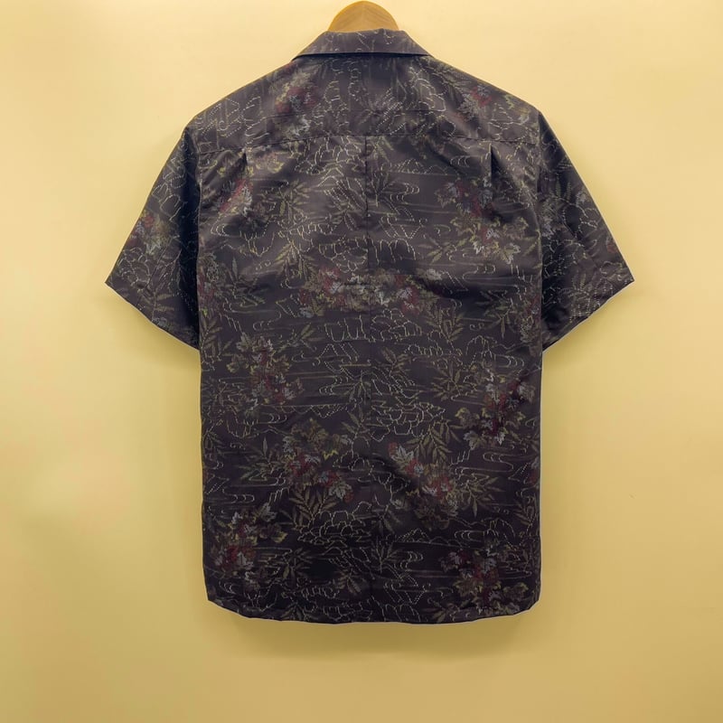 Koshima Oshima 大島紬 シルク100% メンズ半袖シャツ Koshima Oshima 大島紬 シルク100% メンズ半袖シャツ