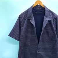 洗濯機洗いOK【LLサイズ】YUKATAカジュアルシャツ　花菱