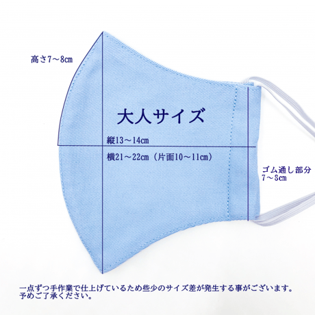 【大人サイズ】ダブルクレンゼ　めがね専用　曇りにくい抗菌抗ウィルス機能洗える布立体マスク  勿忘草色