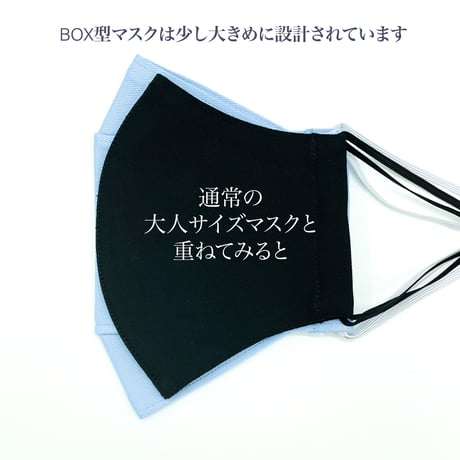 【大人サイズ】抗菌抗ウィルス機能洗える布BOX型マスク 　勿忘草色