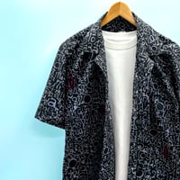 洗濯機洗いOK【LLサイズ】KIMONOカジュアルシャツ半袖　煤壁