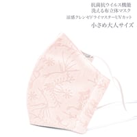 【小さめ大人サイズ】涼感クレンゼドライマスターUVカット　抗菌抗ウィルス機能洗える布立体マスク　アナトリア