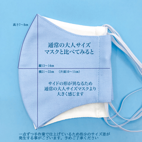 【大人サイズ】フィルターポケット付き　抗菌抗ウィルス機能洗える布立体マスク