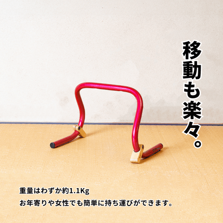 ストッパー付き「スタンバーチコ」 立ち上がり補助手すり【日本製】