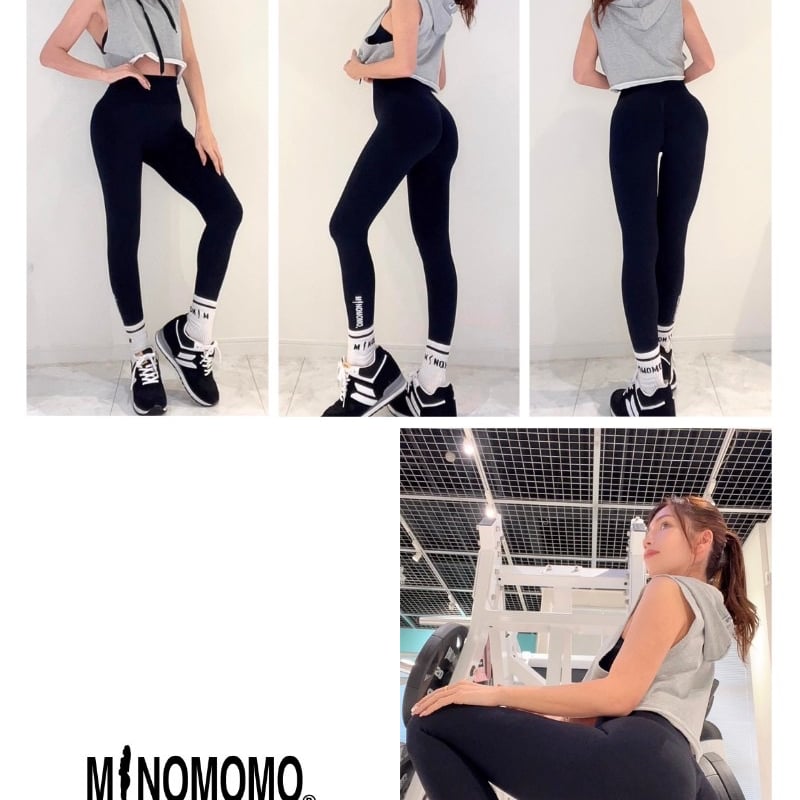 ⭐️ミノモモ7点⭐️おまけ♪S フロントロゴ美尻レギンス | MINOMOMOSTORE