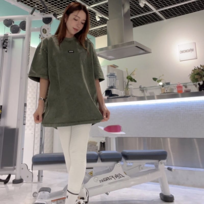 現品限り】ユニセックスウォッシュTシャツ Khaki | MINOMOMOSTORE