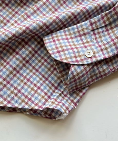 finamore cotton shirt check