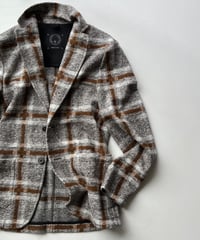 T-jacket grey× tabaco brown