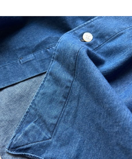 finamore chambray shirt blue | OYSTER ONLINE STORE