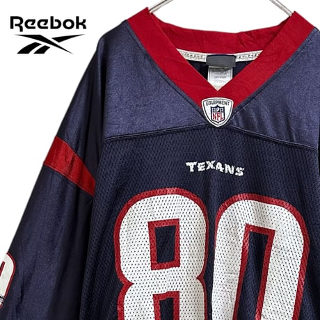 (K)TBK20@ Reebok NFL TEXANS ゲームシャツ メンズLサイズ A.JOHNSON