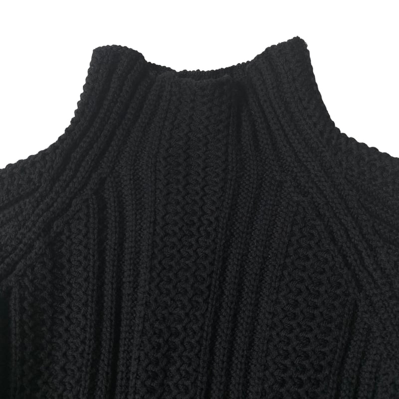 美品 【ユナイテッドアローズ】 ケーブルニット セーター 黒