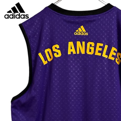 (K)TBK114@ adidas NBA LAKERS バスケット ゲームシャツ XLサイズ