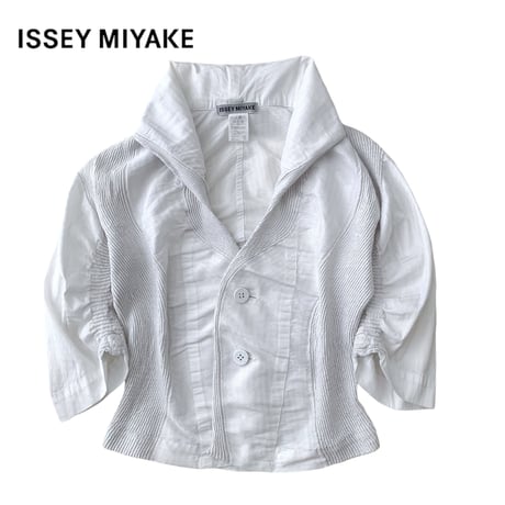 NB864ね@ ISSEY MIYAKE 変形 ウール混 ジャケット サイズ2