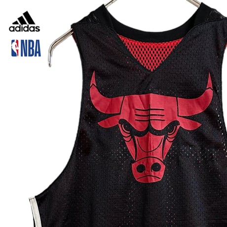 (③)TBK276ね@ adidas NBA CHICAGO BULLS ブルズ ゲームシャツ