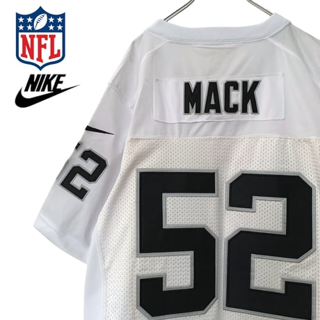 (③)NBK594ね@ NFL NIKE アメフト MACK ゲームシャツ サイズ44