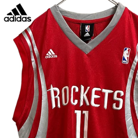 (K)TAK989@ adidas NBA ROCKETS ゲームシャツ YAO Ming  メンズ