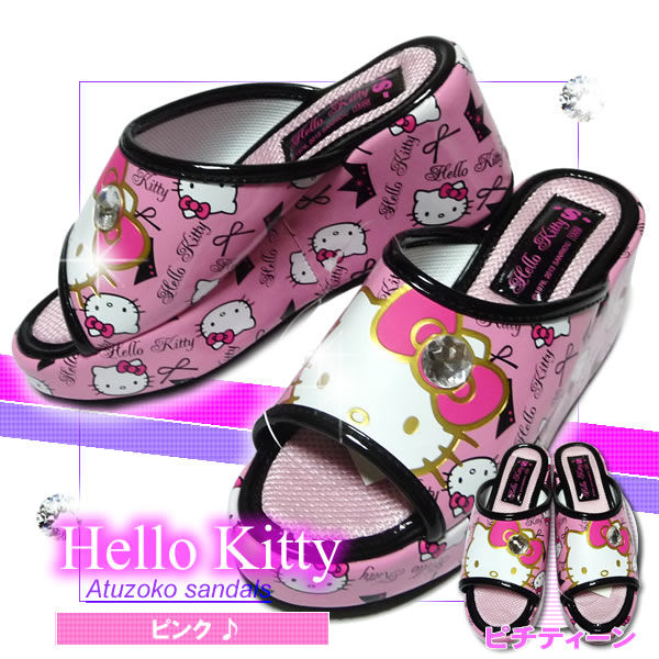 2200円 婦人 ハローキティ HELLO KITTY 厚底サンダル 光石