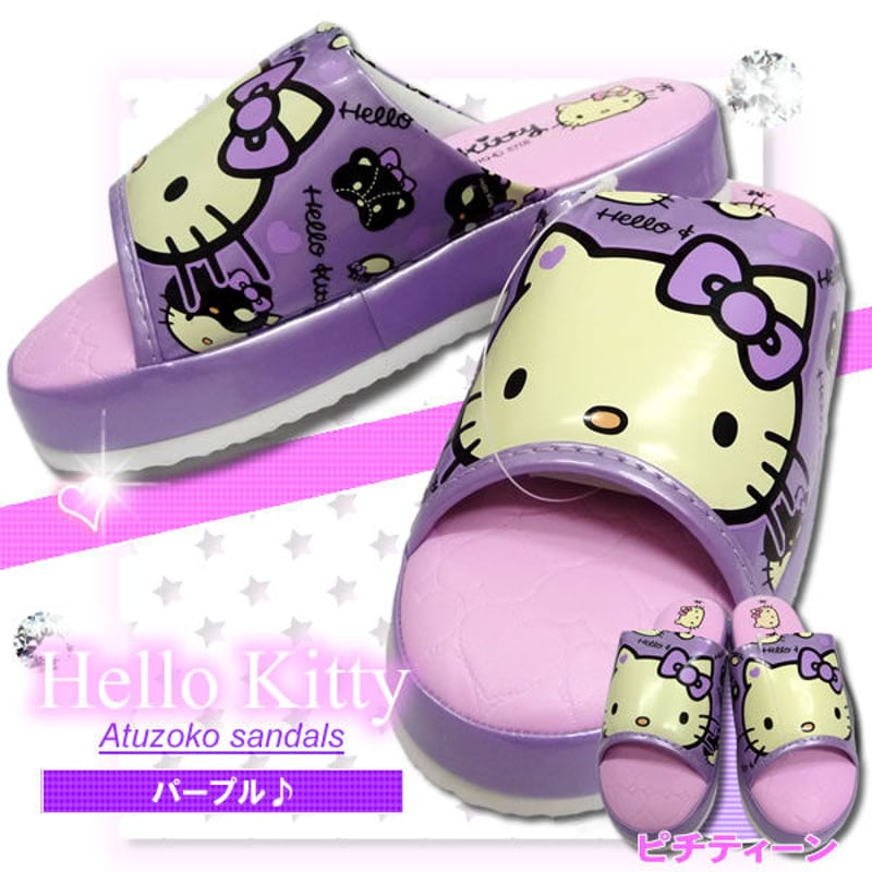 1480円 婦人 ハローキティ HELLO KITTY 厚底サンダル | ピチティーン 1480円 婦人 ハローキティ HELLO KITTY 厚底サンダル | ピチティーン