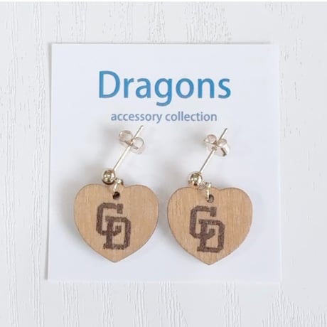 ドラゴンズグッズ　ピアス　種類：D038-WDハート