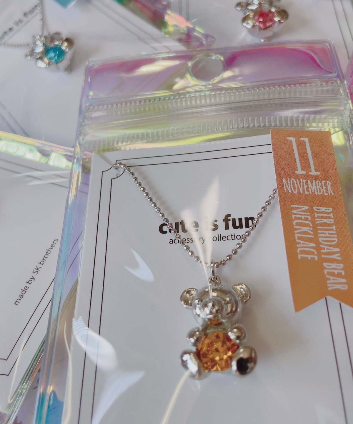 CAS-039 バースデイベアネックレス 1月（パッケージ入り） | c.i.f