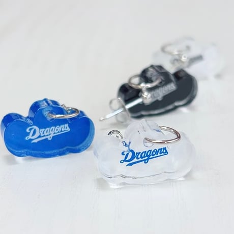 ドラゴンズグッズ　ピアス　種類：D030-D-BL/WH