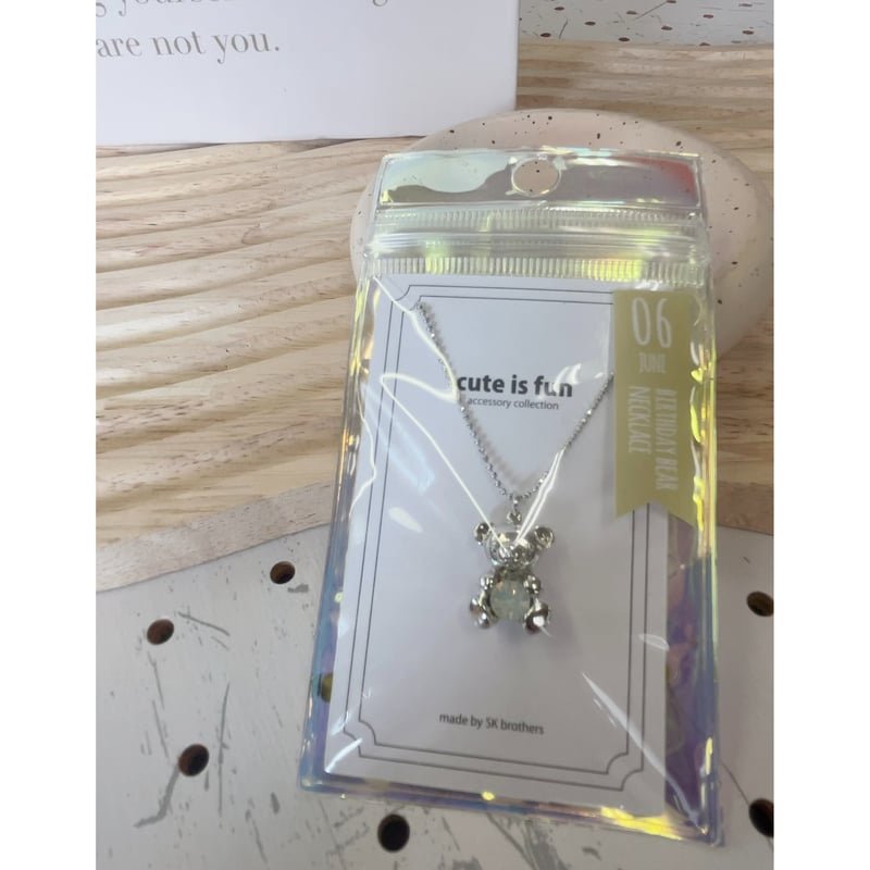 CAS-039 バースデイベアネックレス 6月（パッケージ入り） | c.i.f