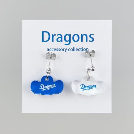 ドラゴンズグッズ　ピアス　種類：D030-D-BL/WH
