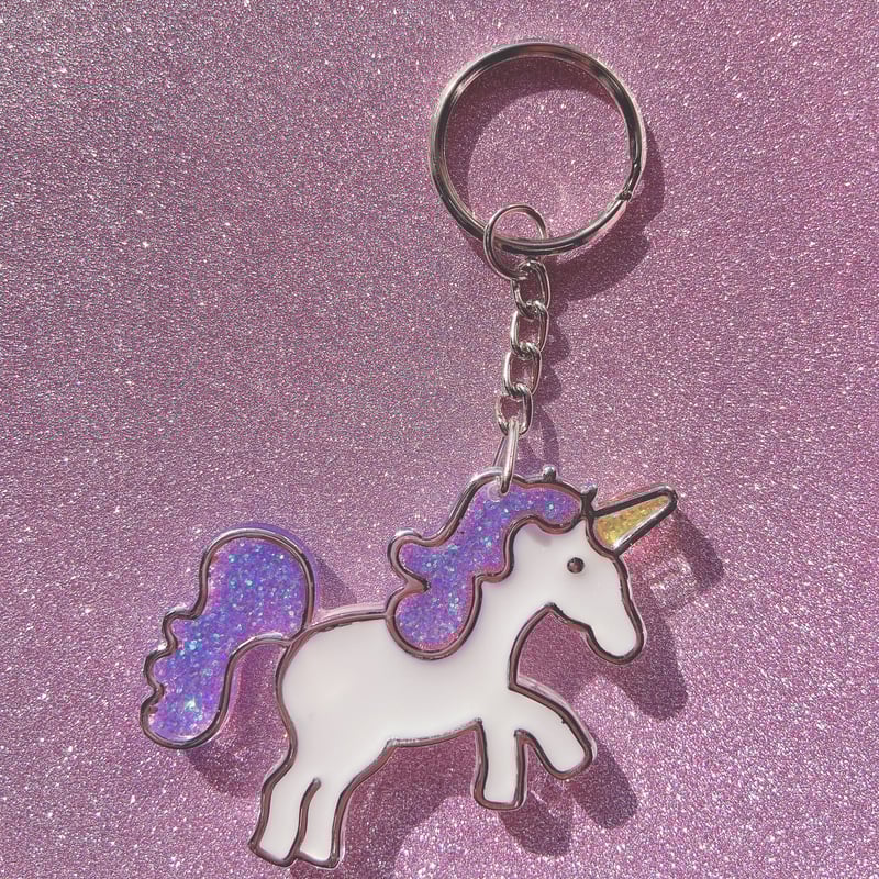 58【完売】ユニコーンキーホルダー パープル | c.i.f