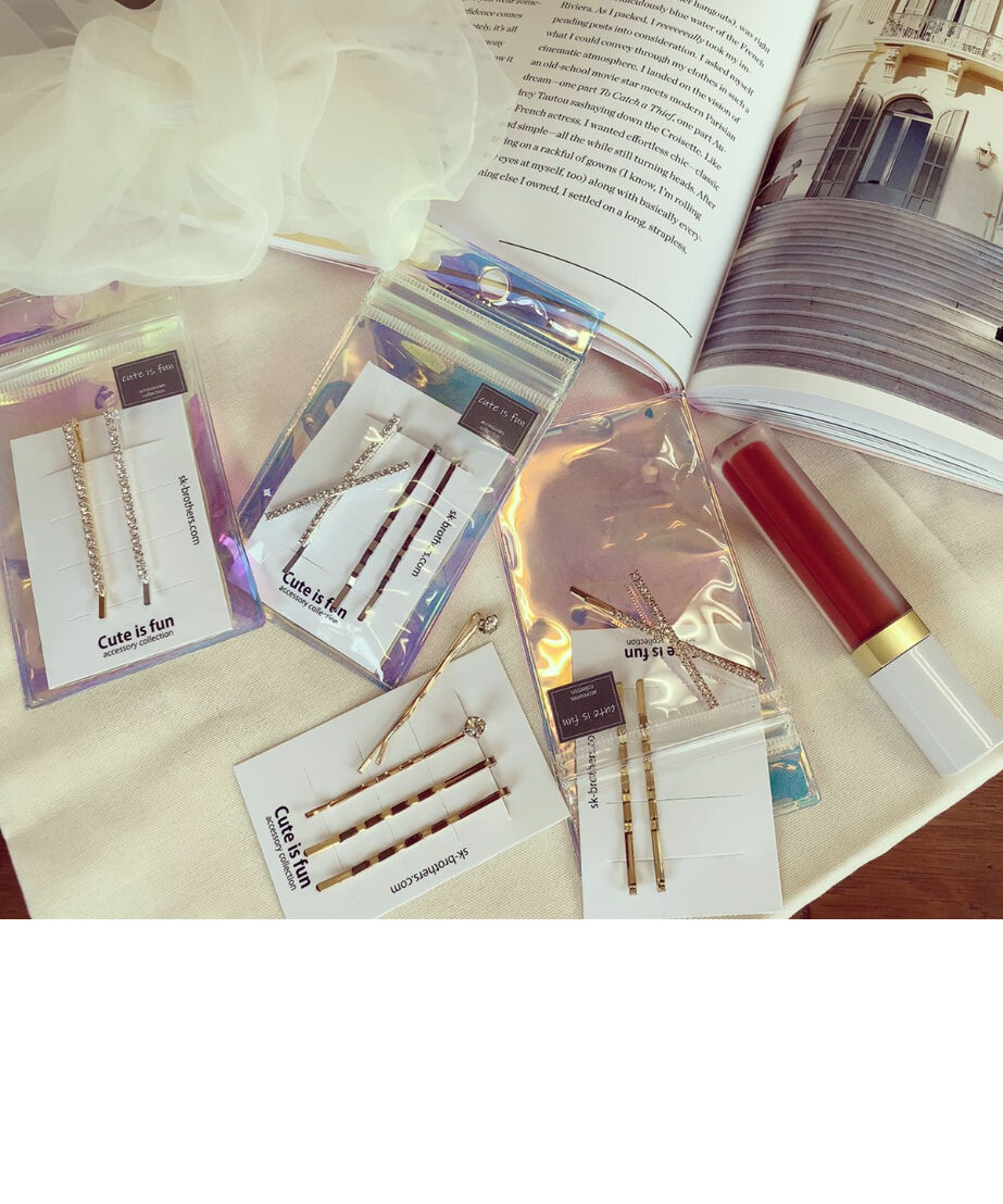 完売】PFG-036 ヘアピンセット クロスGD（パッケージ入り3本set) | c.i.f