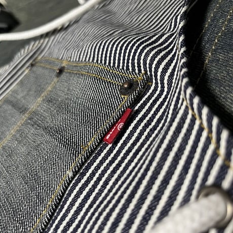 【ポストイン配達】OKAYAMA DENIM DOG APRON hickorystripe  岡山デニムヒッコリーストライプドッグエプロン[500H0359］
