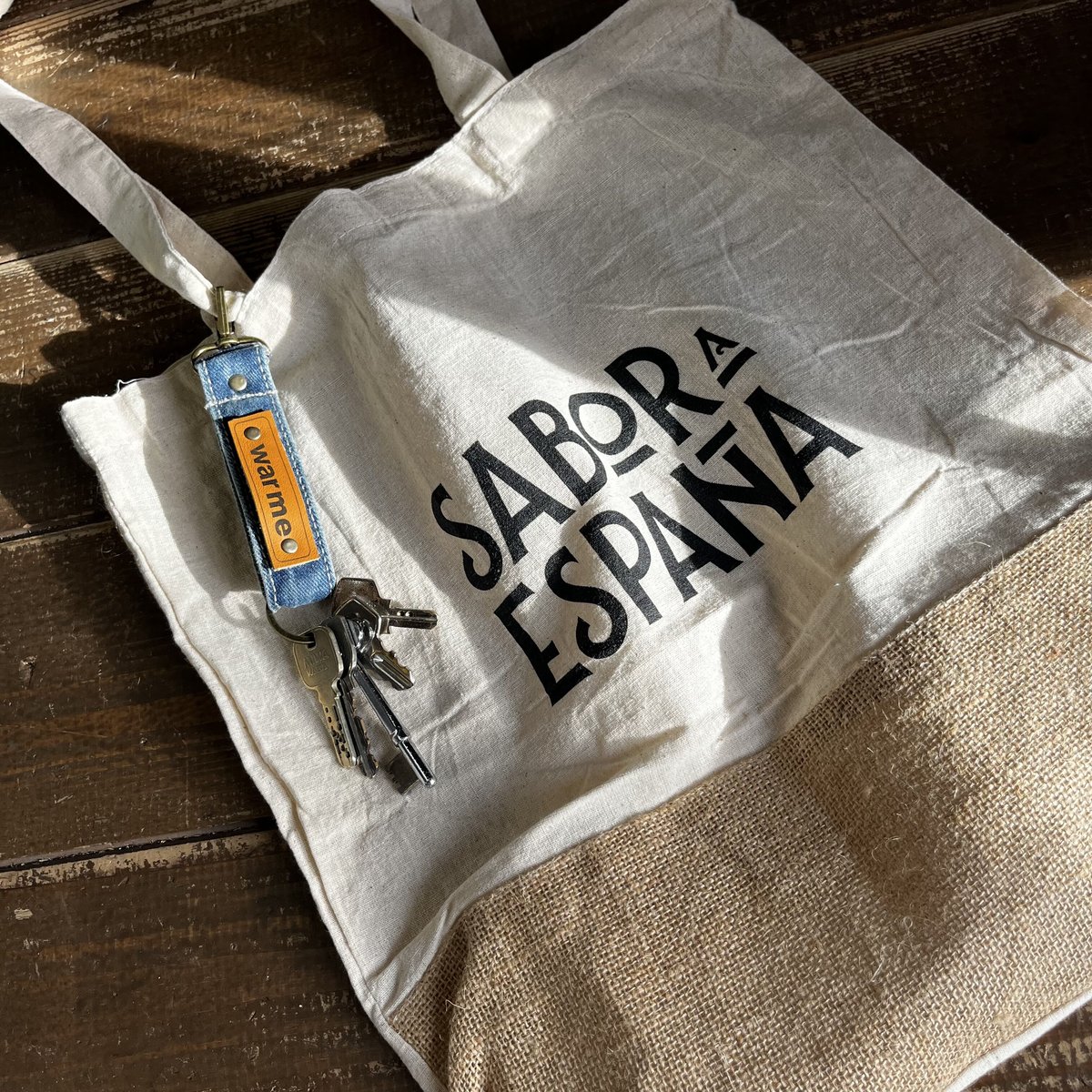 ポストイン配達】warme original デニムリメイクキーチェーン【no