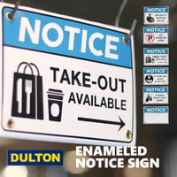 【ポストイン配達】DULTON ENAMELED NOTICE SIGN エナメルノーティスサイン 【ダルトン】/	860H20-0144