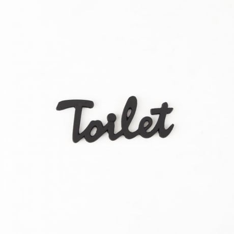 toilet " SIGN / IRON , BRASS / 文字 トイレサイン / サインプレート / 真鍮