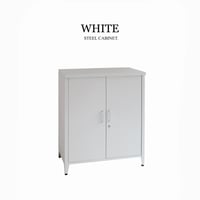 STEEL CABINET / 洗練されたミニマルなデザインのスチール収納庫 / WHITE , GREEN , BLUE , BLACK