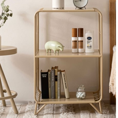WIRE DESIGN shelf / BEIGE , ORANGE , BLUE / シンプルなフォルムと開放感のあるアクセントシェルフ
