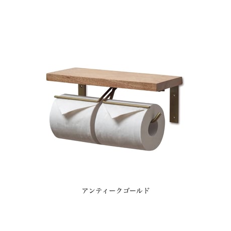 TOILET PAPER HOLDER W / WHITE , GRAY , BLACK , ANTIQUE GOLD / トイレットペーパーホルダー