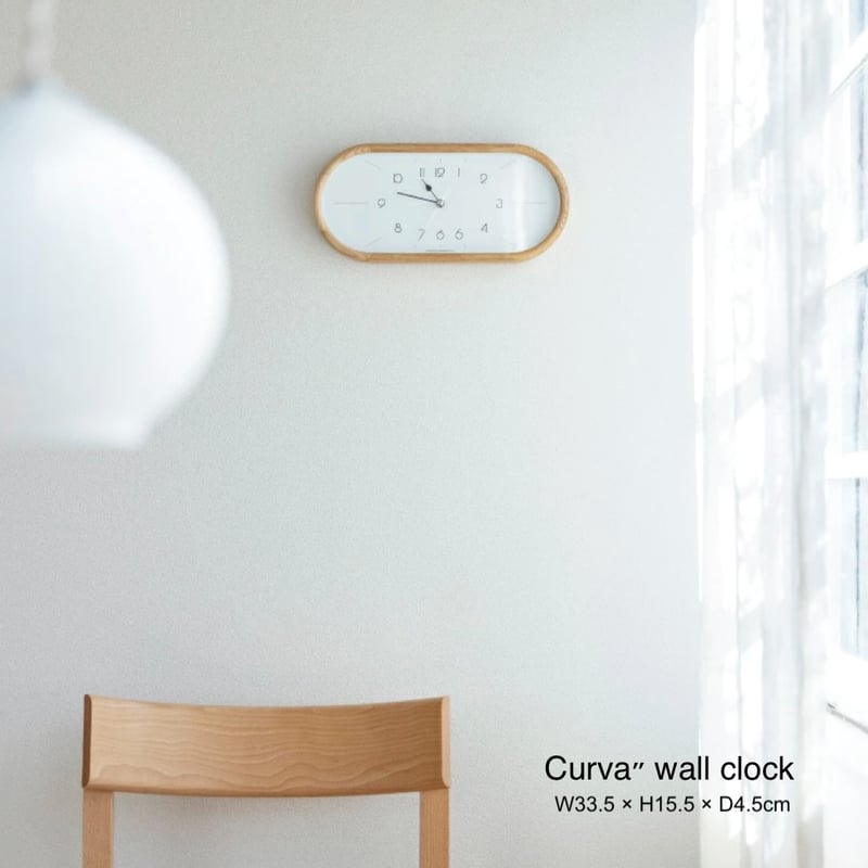 Curva wall clock / 壁掛け時計 / 北欧 / ミッドセンチュリー / 無音