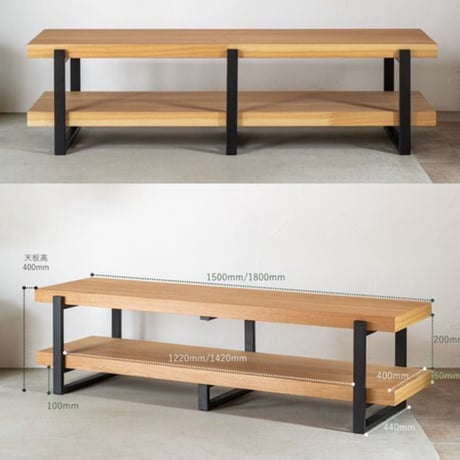 TV BOARD OAK NA / 180  / テレビボード / ローシェルフ / テレビスタンド / ローボード / テレビ台 / SIZE : W1800 × D440 × H400mm