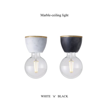 Marble-ceiling light / ダウンライト シーリングライト  1灯 E26 60W  電球別売 ソケットのみ 真鍮 / 大理石 LED対応 / シンプル 北欧