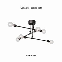 Laiton 6-ceiling light / シーリングライト 6灯 / 天井照明 / E26 60W 電球別売 ソケット LED対応 / ARTWORK STUDIO