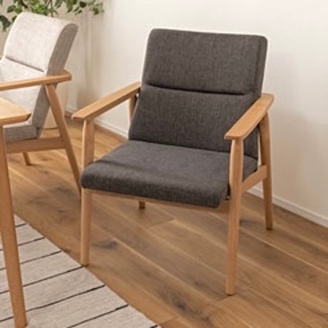 DINING CHAIR & SOFA / 明るいナチュラルな木目のファブリックチェア / ダイニングチェア / ソファ / 1人掛けソファー