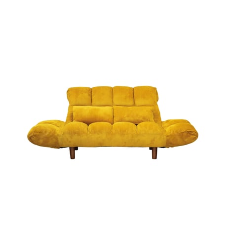 couch sofa corduroy / カウチソファ / 座り心地の良い横たわれる2人掛けソファ / コーデュロイソファ / マスタード , グレー , カーキ