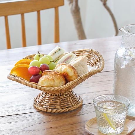 UTILE STAND BASKET / Sサイズ , Lサイズ / ゆるやかなカーブを描いたデザインのフルーツスタンドバスケット /  ナイール