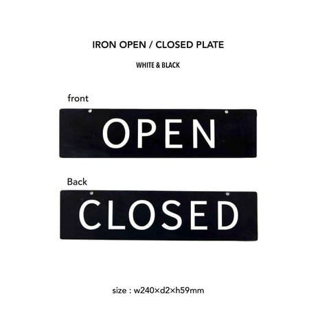 open＆closed表札オブジェ 楽天市場】アイアンサインプレートホルダーセット OPEN＆CLOSED